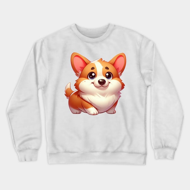 Cute Corgi Puppy Crewneck Sweatshirt by Dmytro